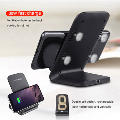 3 in 1 Wireless Charging Dock for iPhone - Charging Station for Apple Watch & iPhone 16 15 14 13.