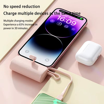 Xiaomi 50000Mah Mini Portable Capsule Power Bank Built-In Lanyard Mobile Power External Battery Fast Charger for Type-C Iphone