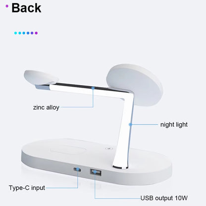 3 in 1 Wireless Charger Stand Magnetic for iPhone - Fast Charging Station for Apple Watch 9, 8, 7, 6, 5, and Airpods 2 3 Pro