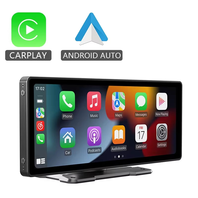 10.26" Universal Wireless Carplay Android Auto - Car Mirror Radio Multimedia Video Screen with Bluetooth AUX USB