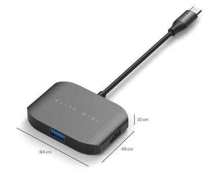 Elite Mini - USB-C to 4K HDMI/USB-A 2.0/USB-A 3.0 Adapter Hub/Splitter