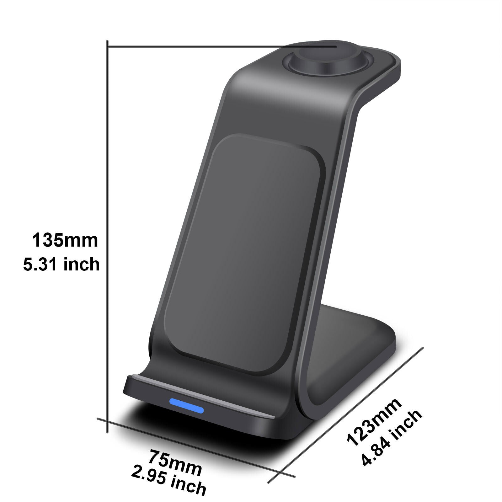 3 in 1 Wireless Charging Dock for iPhone - Charging Station for Apple Watch & iPhone 16 15 14 13.