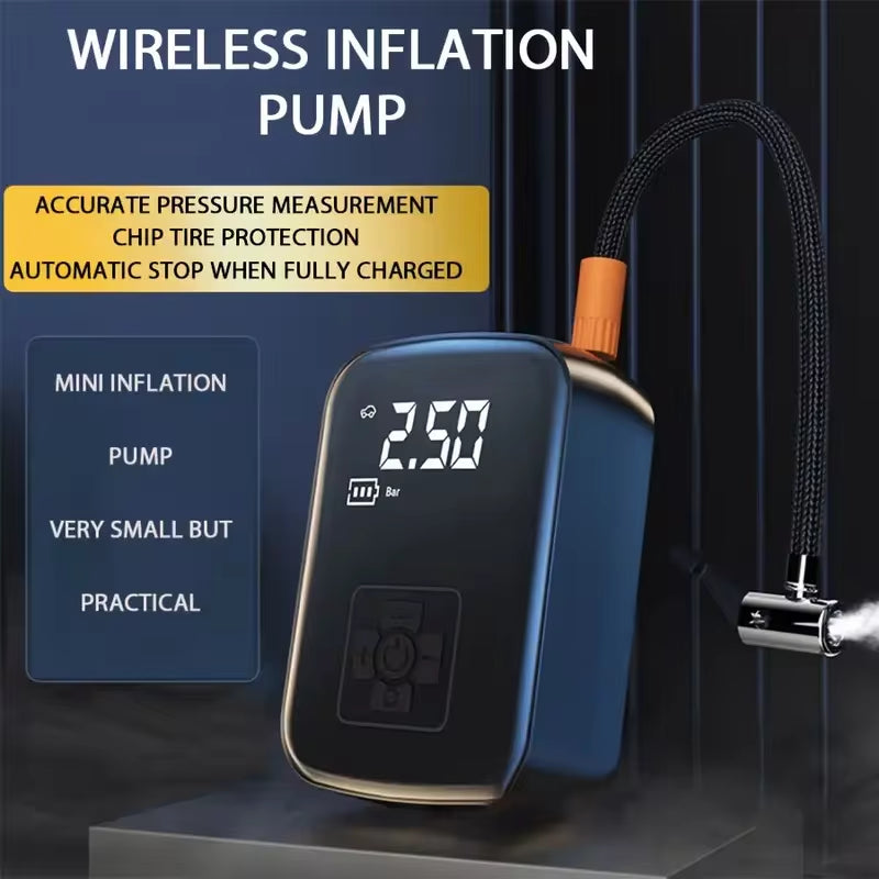 Wireless Car Air Compressor - Electric Air Pump - Tire Inflator Pump for Motorcycle Bicycle Boat AUTO Tyre Balls Inflatable