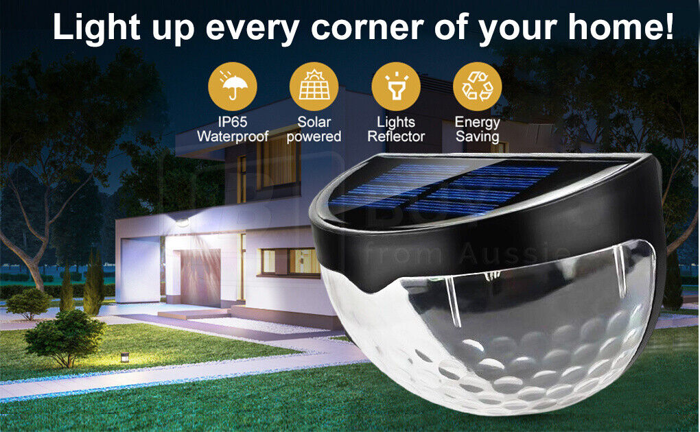 Solar Powered LED Wall Lights (1-6pcs)